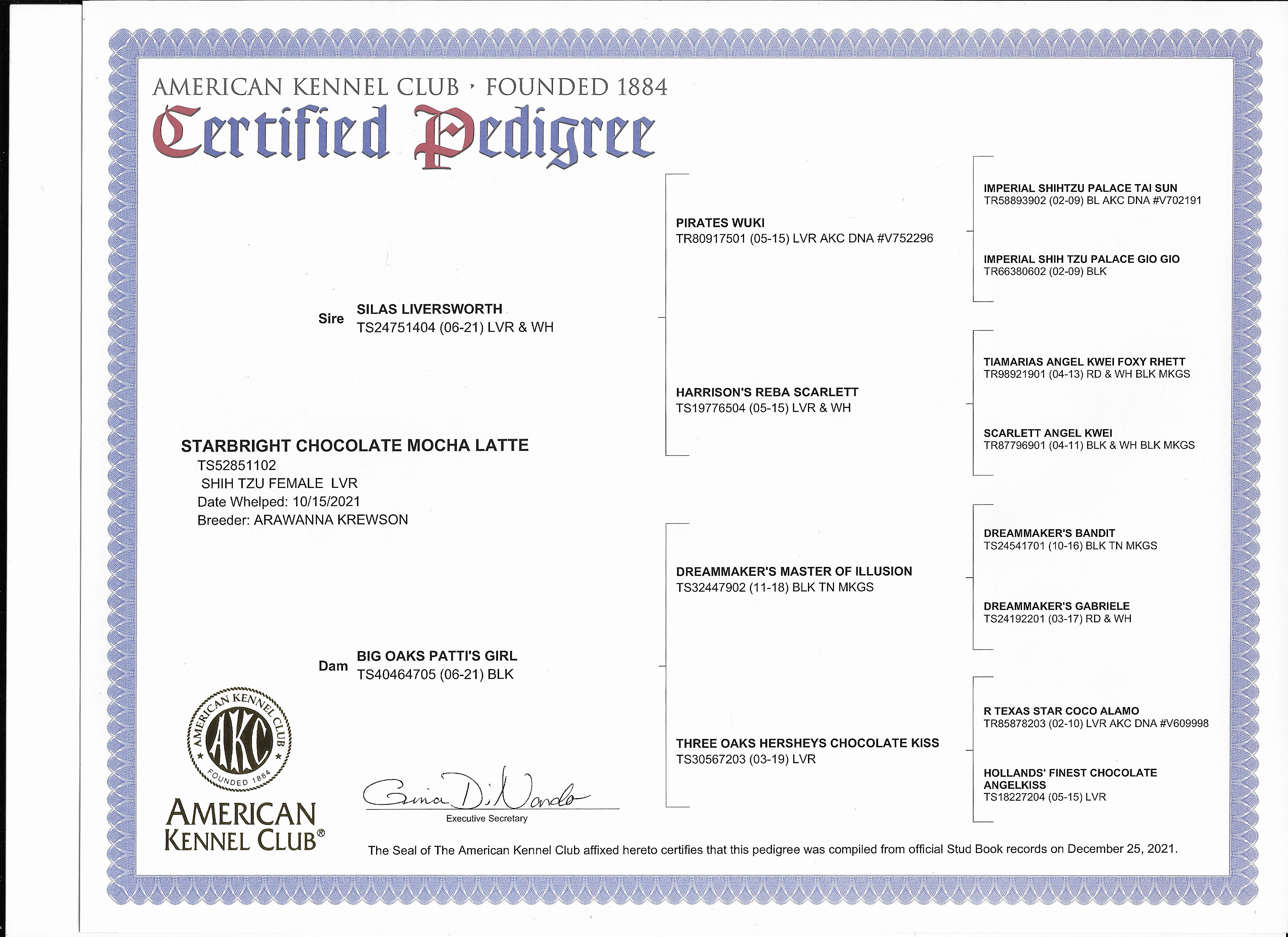 Mocha's Pedigree